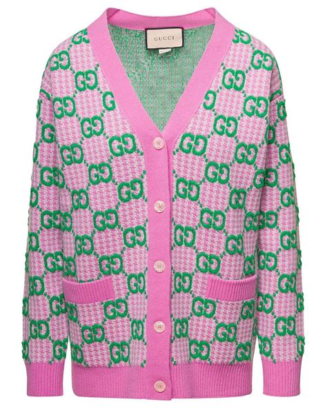 Gucci pink and green sweater